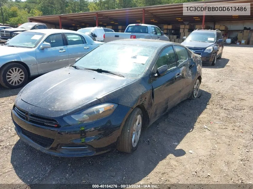 2016 Dodge Dart Sxt VIN: 1C3CDFBB0GD613486 Lot: 40184276