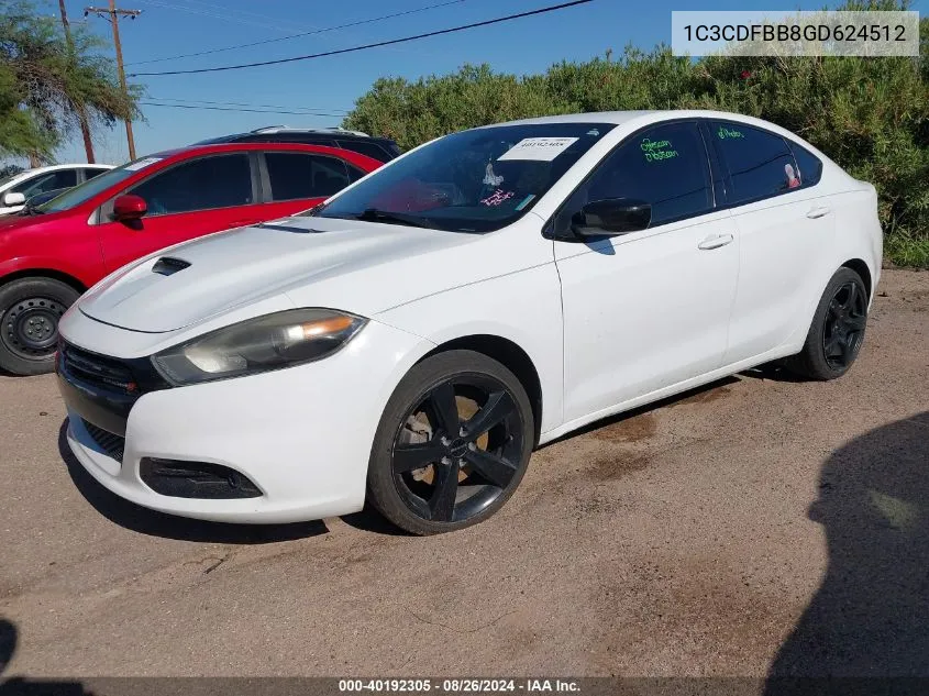 1C3CDFBB8GD624512 2016 Dodge Dart Sxt