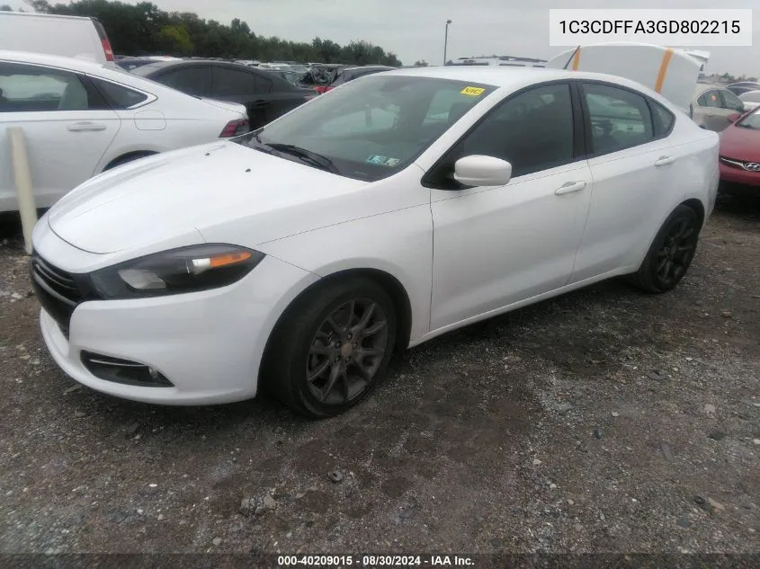 1C3CDFFA3GD802215 2016 Dodge Dart Sxt Sport Rallye