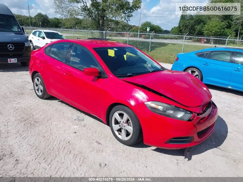 2016 Dodge Dart Sxt VIN: 1C3CDFBB5GD616075 Lot: 40218079