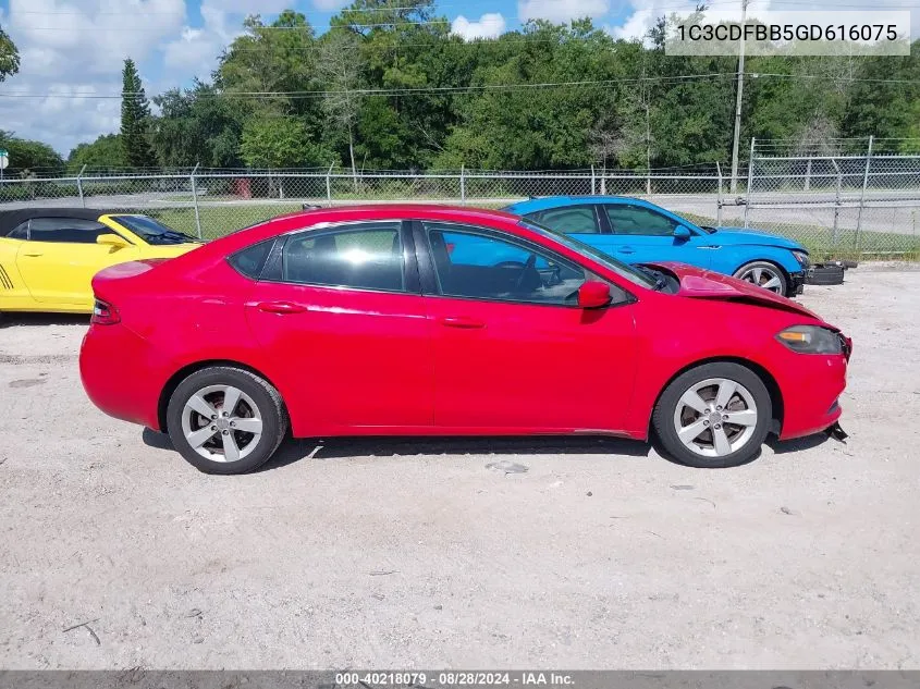 2016 Dodge Dart Sxt VIN: 1C3CDFBB5GD616075 Lot: 40218079