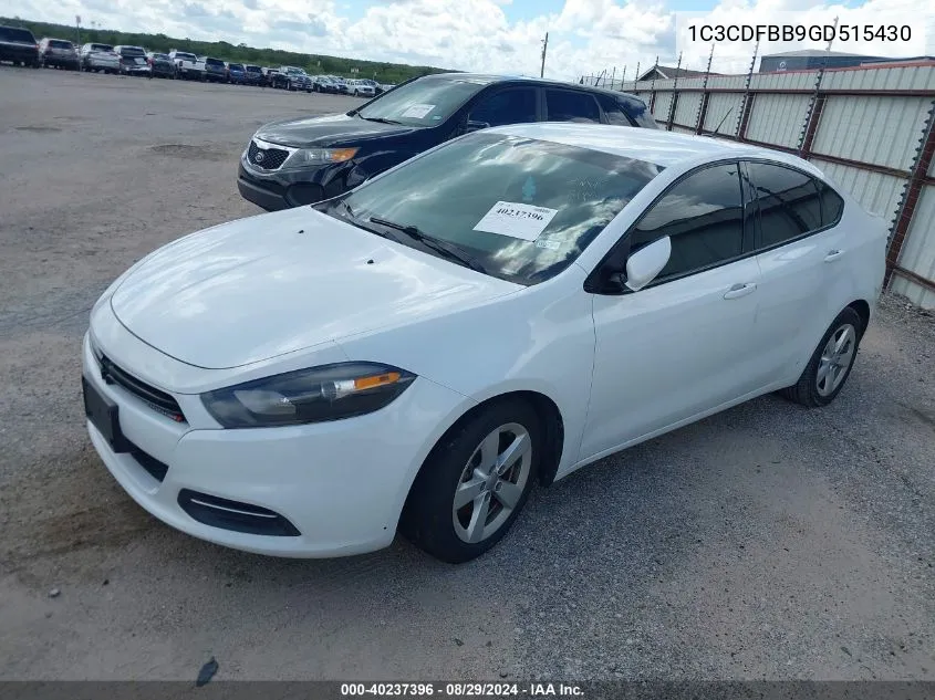 2016 Dodge Dart Sxt VIN: 1C3CDFBB9GD515430 Lot: 40237396