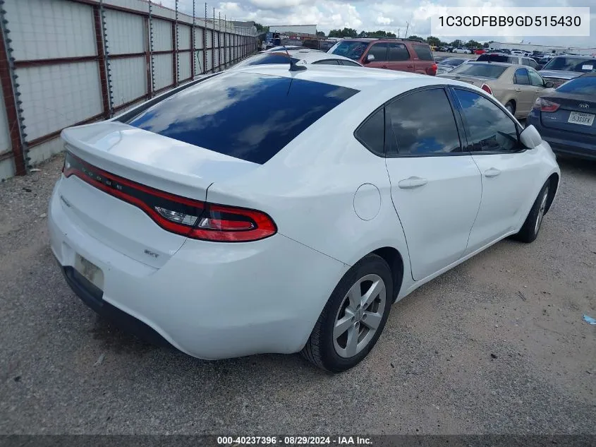 2016 Dodge Dart Sxt VIN: 1C3CDFBB9GD515430 Lot: 40237396