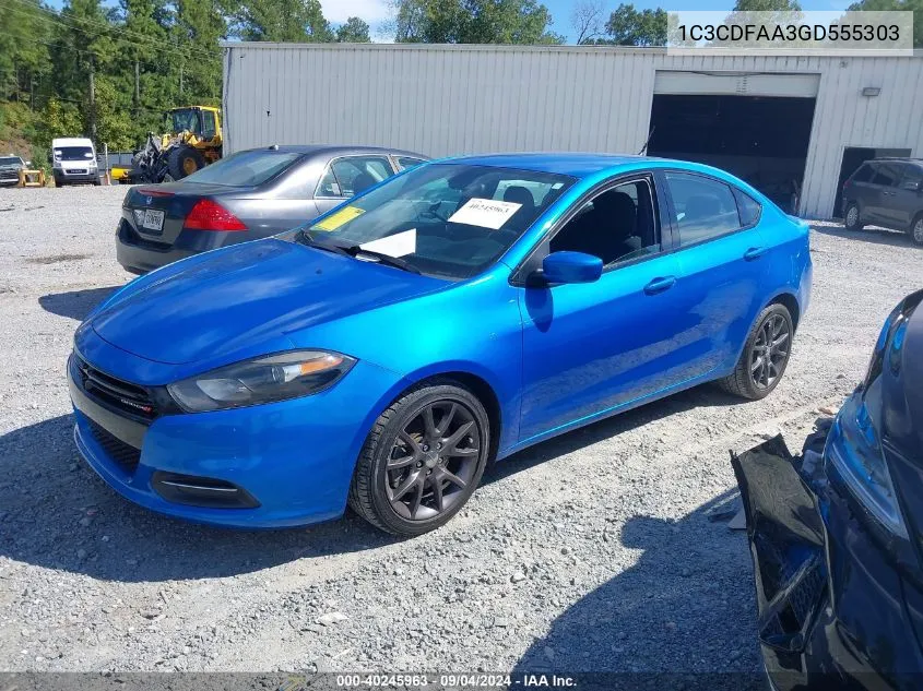 2016 Dodge Dart Se VIN: 1C3CDFAA3GD555303 Lot: 40245963