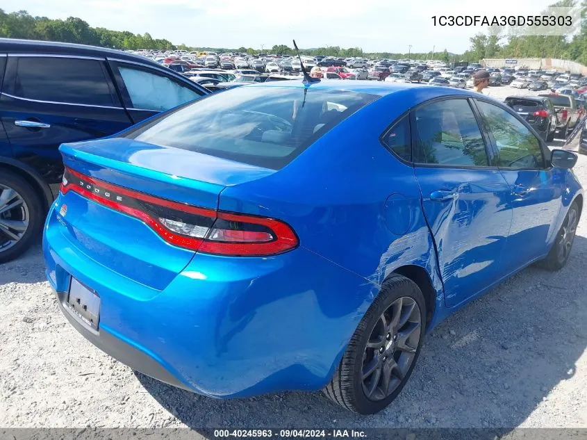 1C3CDFAA3GD555303 2016 Dodge Dart Se