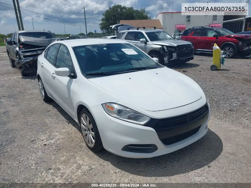 1C3CDFAA8GD767355 2016 Dodge Dart Se