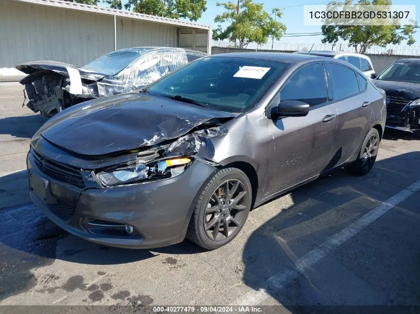 2016 Dodge Dart Sxt VIN: 1C3CDFBB2GD531307 Lot: 40277479