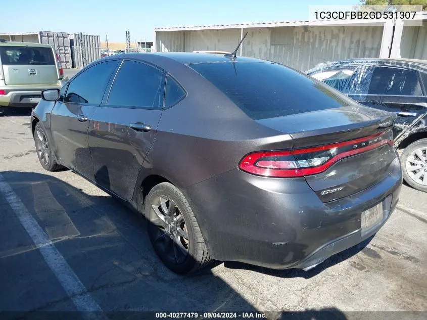 1C3CDFBB2GD531307 2016 Dodge Dart Sxt