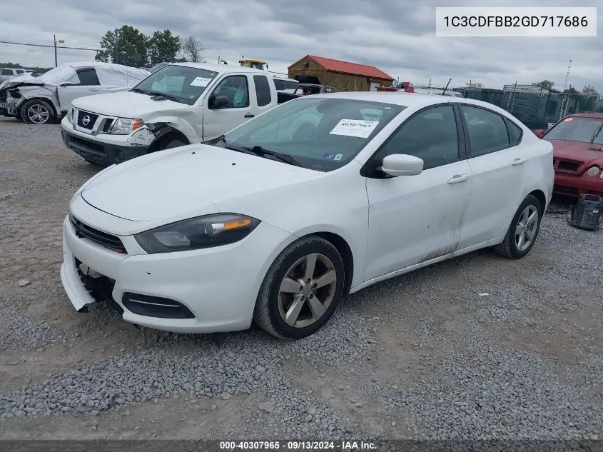 2016 Dodge Dart Sxt VIN: 1C3CDFBB2GD717686 Lot: 40307965