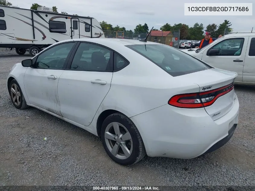 2016 Dodge Dart Sxt VIN: 1C3CDFBB2GD717686 Lot: 40307965