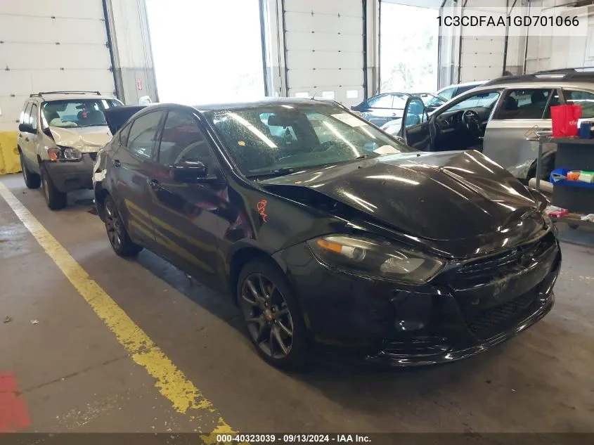 2016 Dodge Dart Se VIN: 1C3CDFAA1GD701066 Lot: 40323039