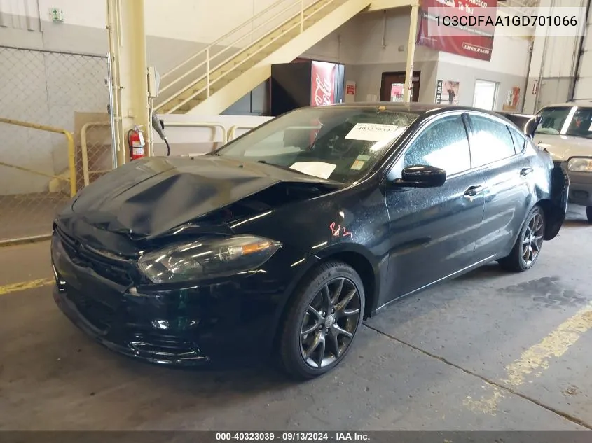 2016 Dodge Dart Se VIN: 1C3CDFAA1GD701066 Lot: 40323039