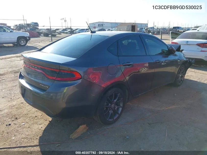 2016 Dodge Dart Sxt VIN: 1C3CDFBB9GD530025 Lot: 40357792