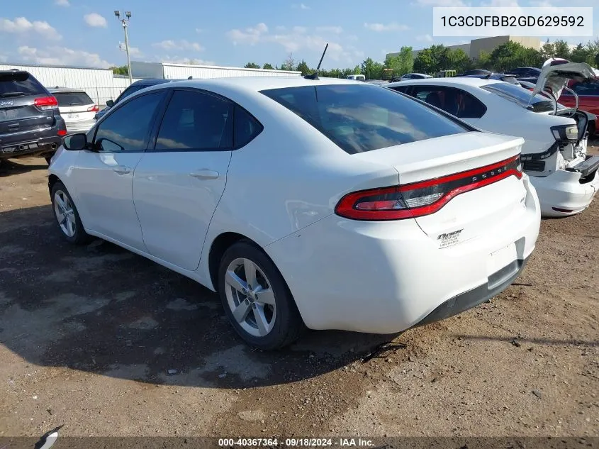 2016 Dodge Dart Sxt VIN: 1C3CDFBB2GD629592 Lot: 40367364