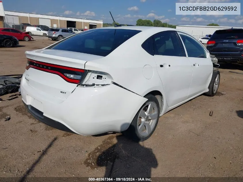 2016 Dodge Dart Sxt VIN: 1C3CDFBB2GD629592 Lot: 40367364