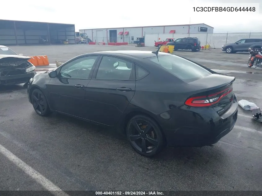 2016 Dodge Dart Sxt VIN: 1C3CDFBB4GD644448 Lot: 40401152