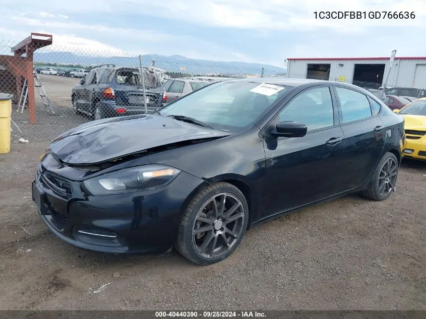 2016 Dodge Dart Sxt VIN: 1C3CDFBB1GD766636 Lot: 40440390