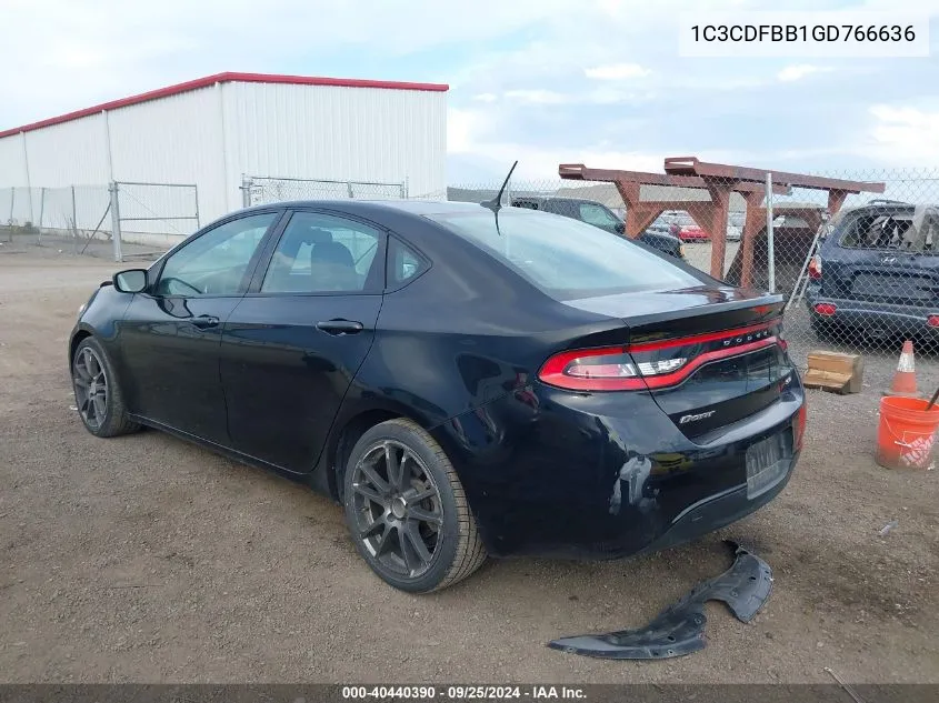 2016 Dodge Dart Sxt VIN: 1C3CDFBB1GD766636 Lot: 40440390