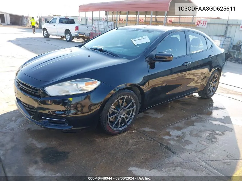 2016 Dodge Dart Se VIN: 1C3CDFAA3GD625611 Lot: 40448944