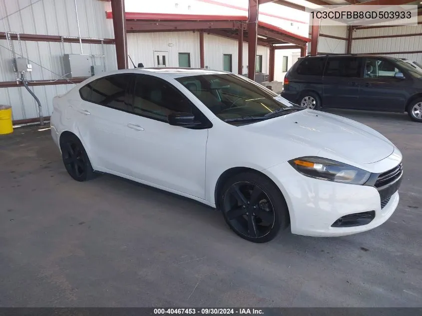 2016 Dodge Dart Sxt VIN: 1C3CDFBB8GD503933 Lot: 40467453