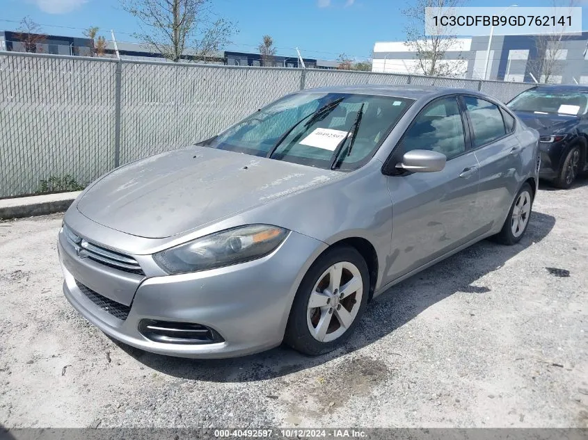 2016 Dodge Dart Sxt VIN: 1C3CDFBB9GD762141 Lot: 40492597