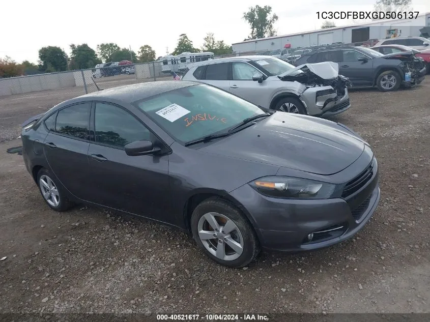 2016 Dodge Dart Sxt VIN: 1C3CDFBBXGD506137 Lot: 40521617