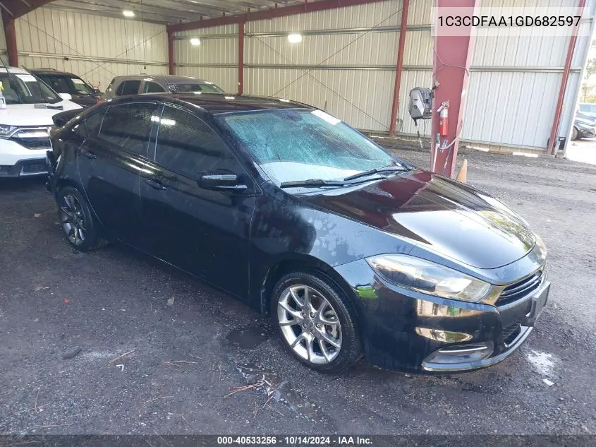 2016 Dodge Dart Se VIN: 1C3CDFAA1GD682597 Lot: 40533256