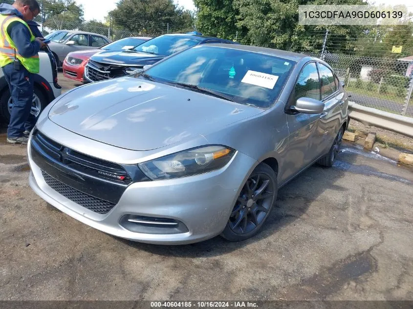 2016 Dodge Dart Se VIN: 1C3CDFAA9GD606139 Lot: 40604185