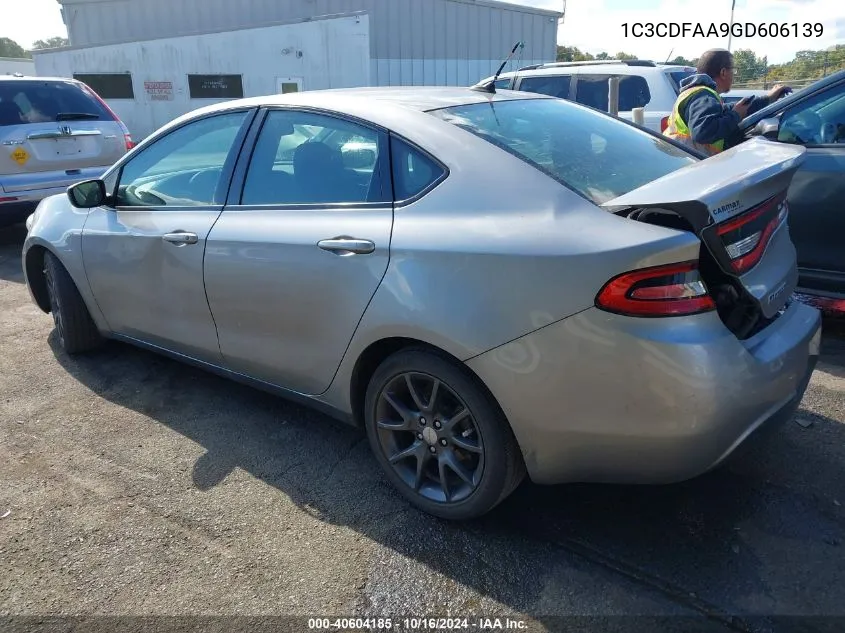 2016 Dodge Dart Se VIN: 1C3CDFAA9GD606139 Lot: 40604185