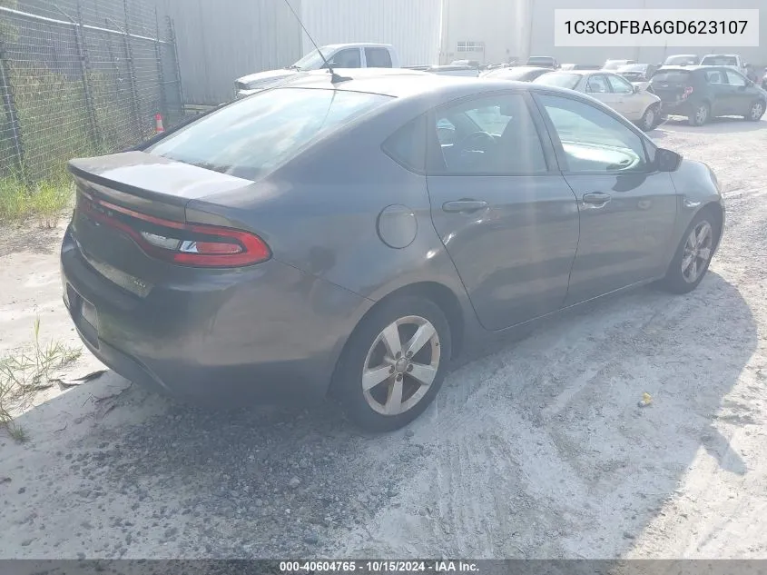 2016 Dodge Dart Sxt VIN: 1C3CDFBA6GD623107 Lot: 40604765