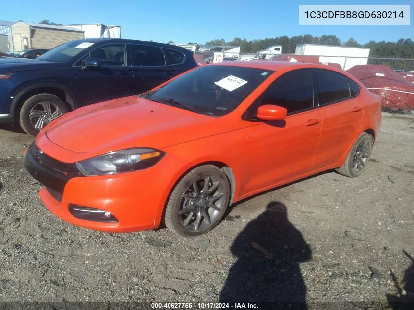 2016 Dodge Dart Sxt VIN: 1C3CDFBB8GD630214 Lot: 40627755