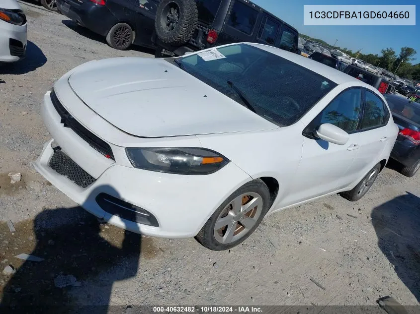 1C3CDFBA1GD604660 2016 Dodge Dart Sxt