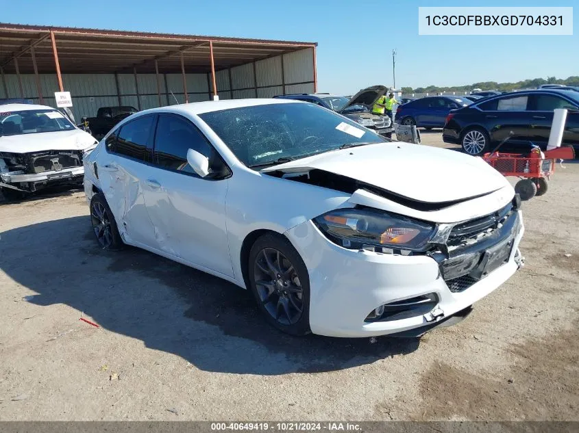 1C3CDFBBXGD704331 2016 Dodge Dart Sxt