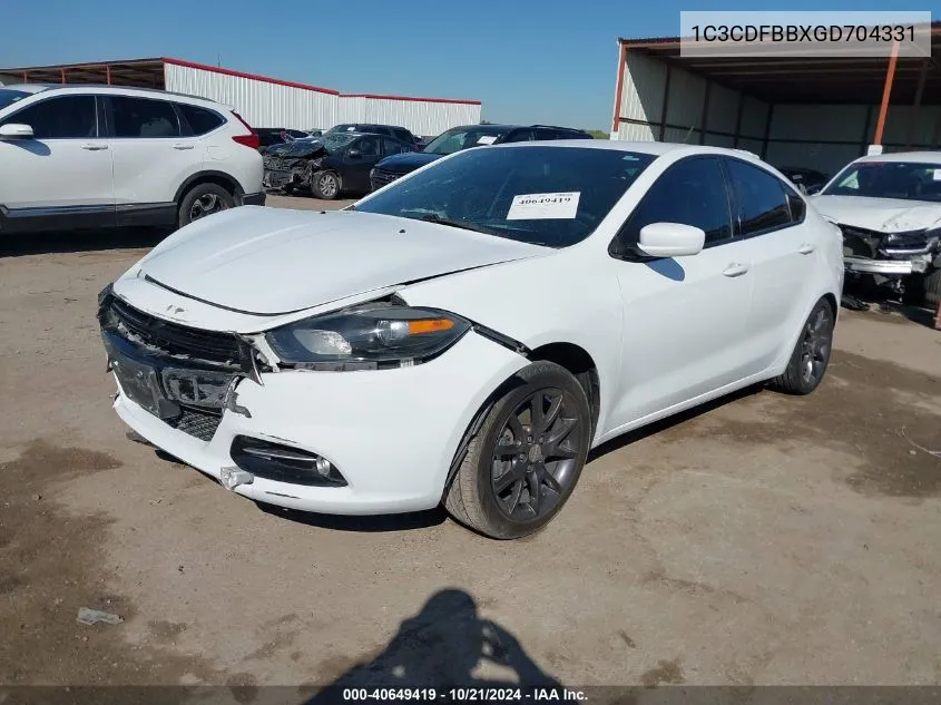 1C3CDFBBXGD704331 2016 Dodge Dart Sxt