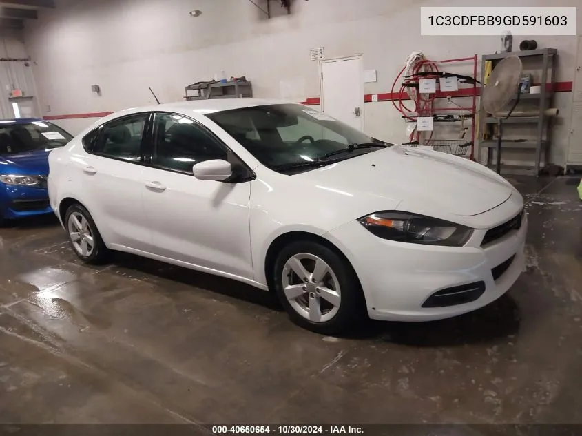 2016 Dodge Dart Sxt VIN: 1C3CDFBB9GD591603 Lot: 40650654