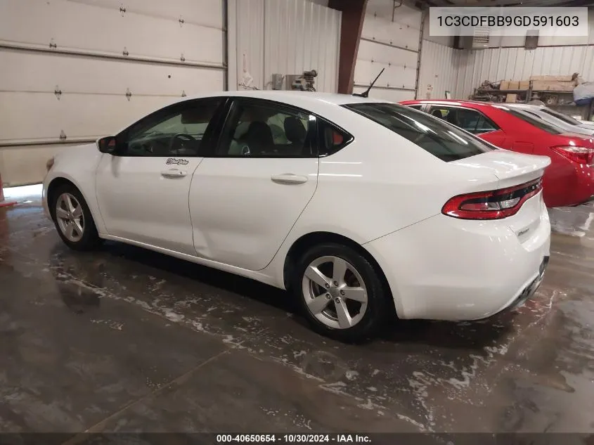 2016 Dodge Dart Sxt VIN: 1C3CDFBB9GD591603 Lot: 40650654