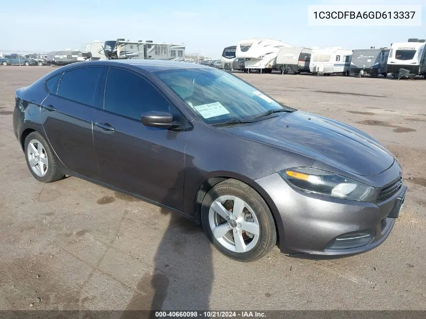 2016 Dodge Dart Sxt VIN: 1C3CDFBA6GD613337 Lot: 40660098