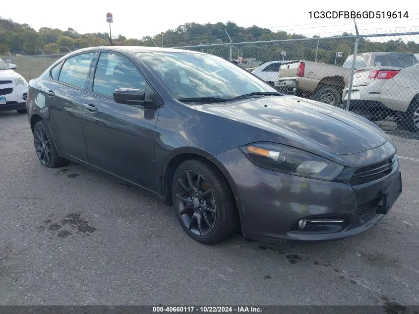 2016 Dodge Dart Sxt VIN: 1C3CDFBB6GD519614 Lot: 40660117