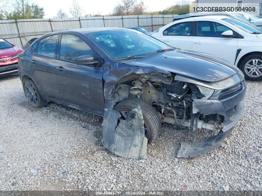 2016 Dodge Dart Sxt VIN: 1C3CDFBB3GD504908 Lot: 40665797