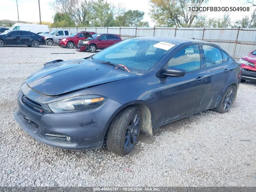 1C3CDFBB3GD504908 2016 Dodge Dart Sxt