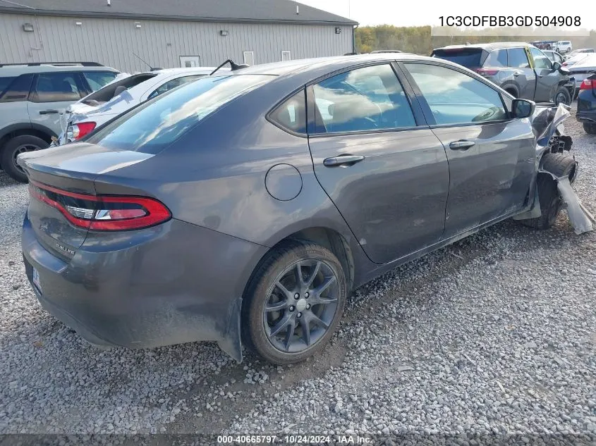 1C3CDFBB3GD504908 2016 Dodge Dart Sxt