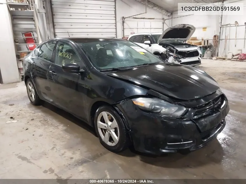 2016 Dodge Dart Sxt VIN: 1C3CDFBB2GD591569 Lot: 40678365