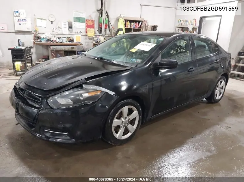 1C3CDFBB2GD591569 2016 Dodge Dart Sxt