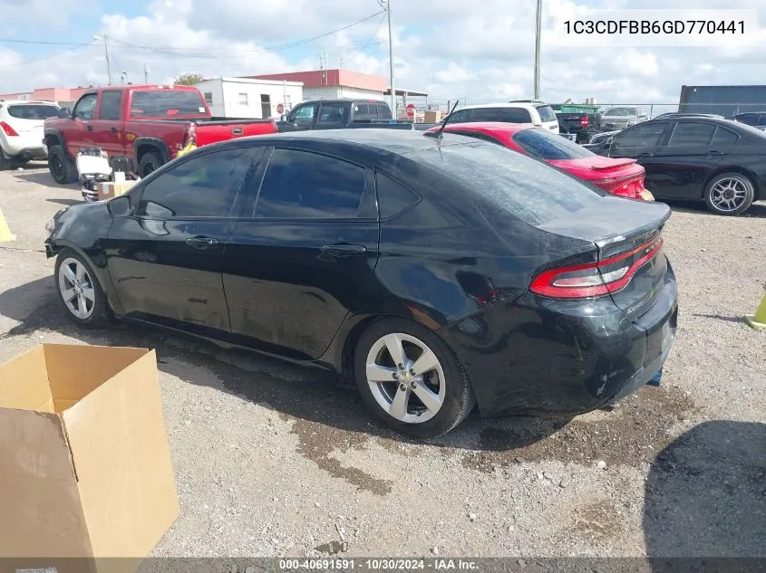 2016 Dodge Dart Sxt VIN: 1C3CDFBB6GD770441 Lot: 40691591