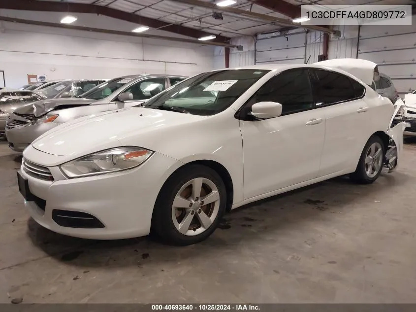 2016 Dodge Dart Sxt Sport VIN: 1C3CDFFA4GD809772 Lot: 40693640