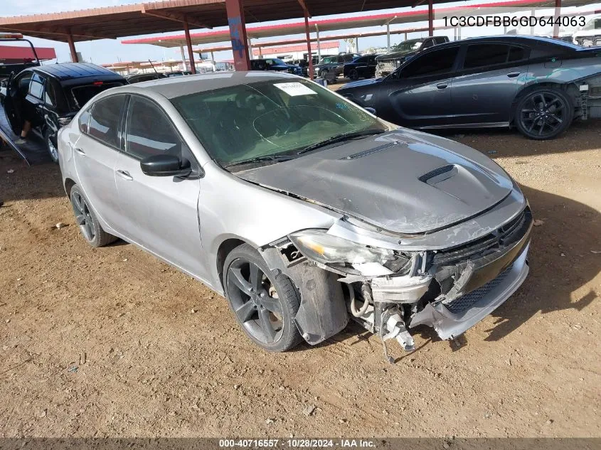 1C3CDFBB6GD644063 2016 Dodge Dart Sxt