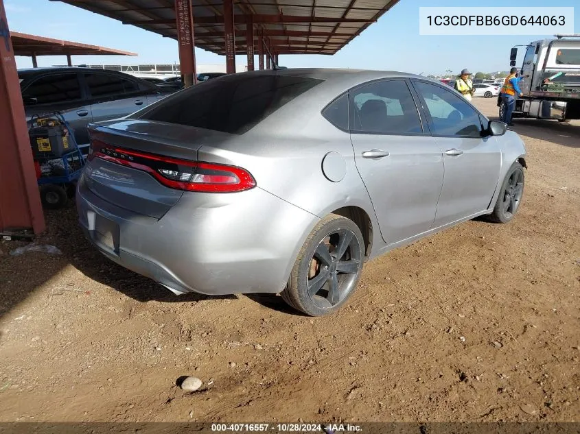 1C3CDFBB6GD644063 2016 Dodge Dart Sxt