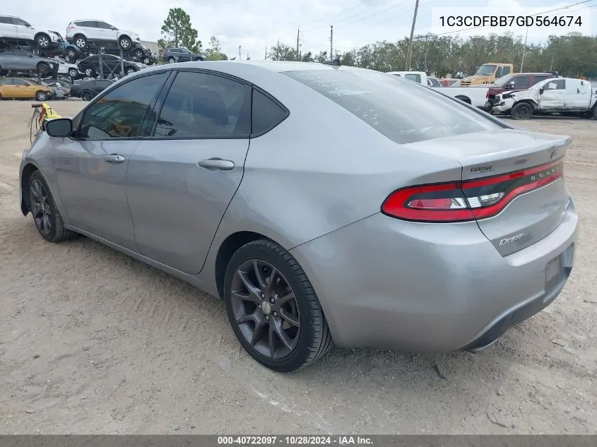 1C3CDFBB7GD564674 2016 Dodge Dart Sxt