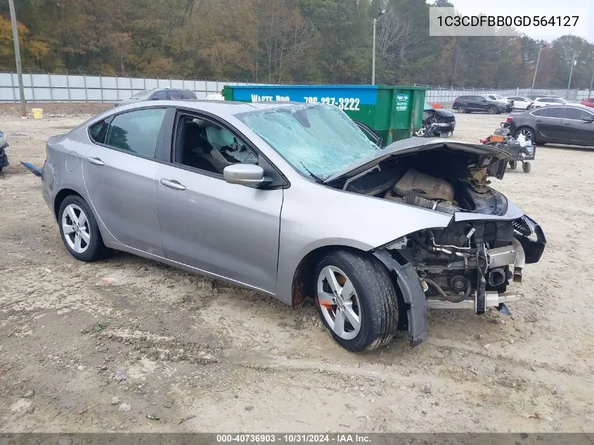 2016 Dodge Dart Sxt VIN: 1C3CDFBB0GD564127 Lot: 40736903