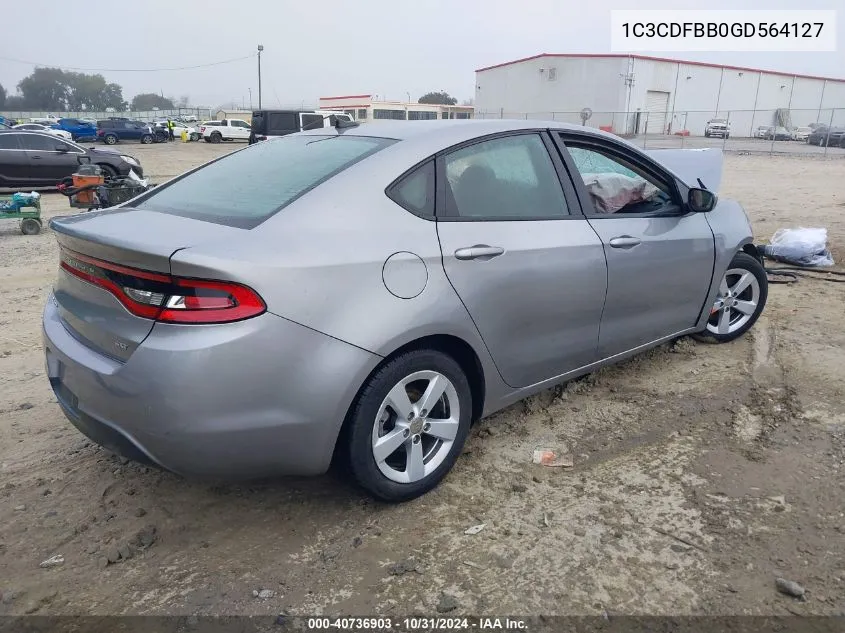 2016 Dodge Dart Sxt VIN: 1C3CDFBB0GD564127 Lot: 40736903